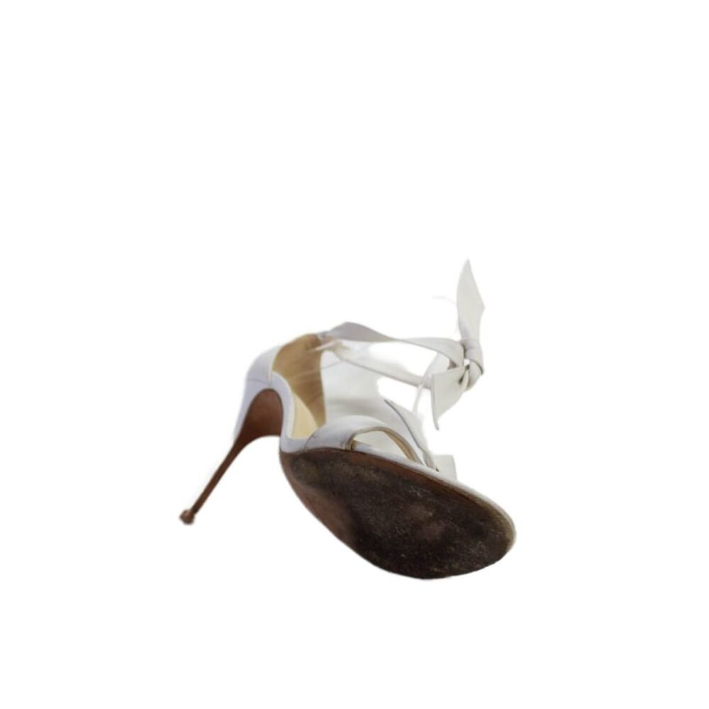 Alexandre Birman Womens Leather Twist Knot Sandal Heels White Size 40 10 - Picture 4 of 5